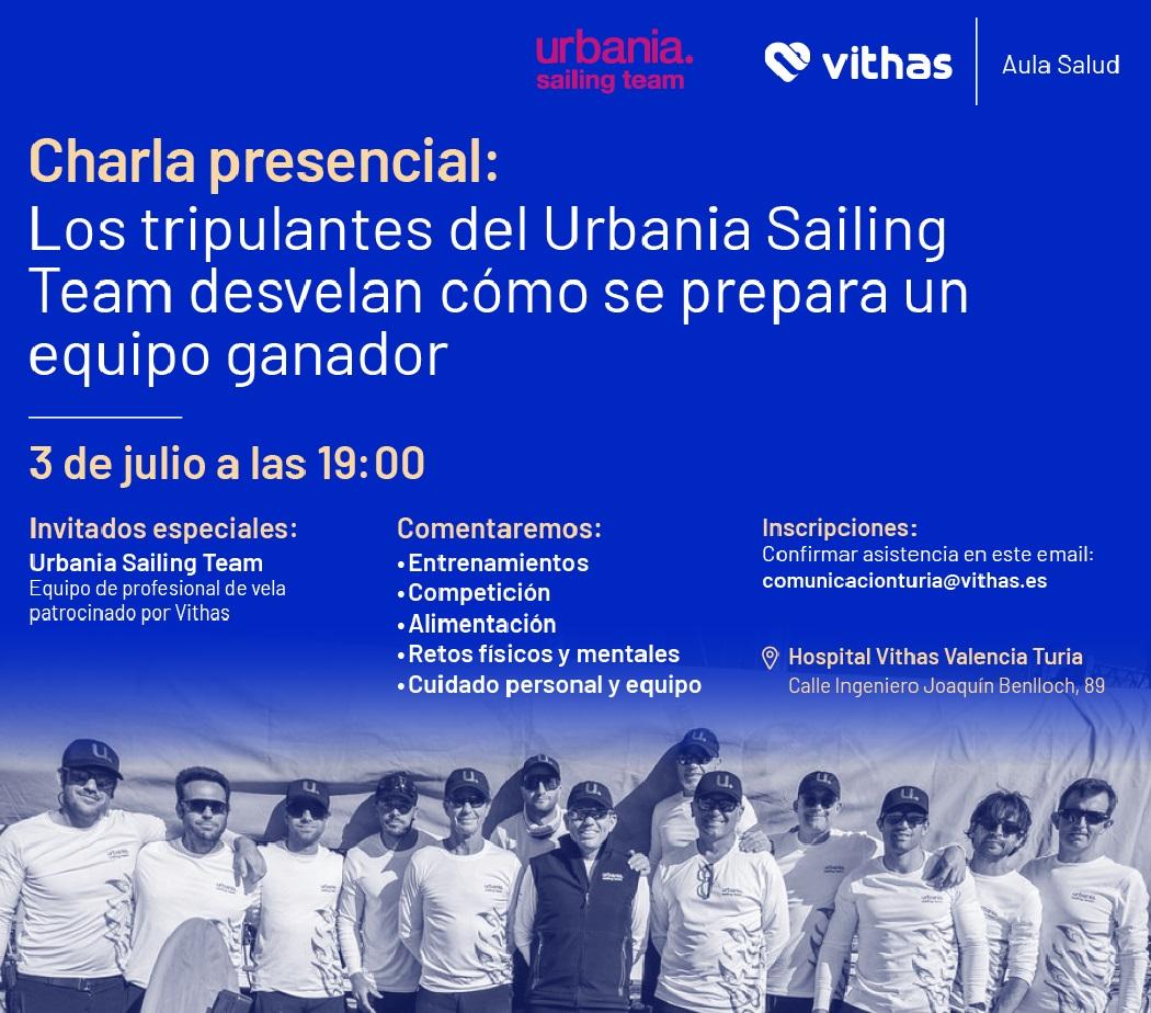 El Hospital Vithas Valencia Turia acoge una charla del Urbania Sailing Team